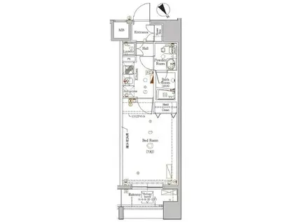 グラントゥルース田端(1K/7階)の間取り写真