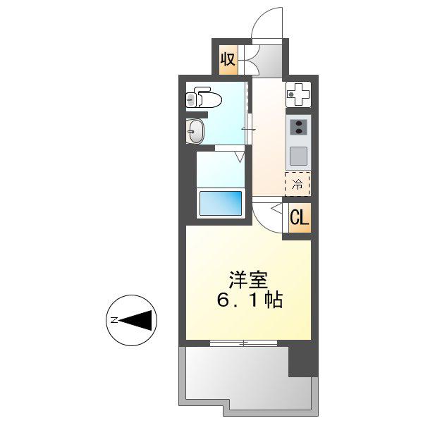 LIVE CASA堀田(1K/11階)の間取り写真