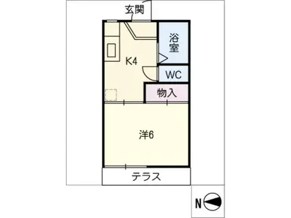 メゾンR&A(1K/1階)の間取り写真