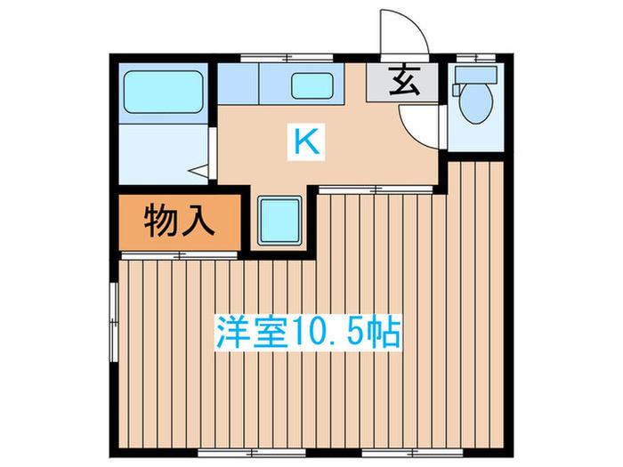 星コーポA棟(1K/1階)の間取り写真