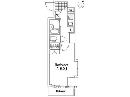 エスコート芝浦(1K/7階)の間取り写真