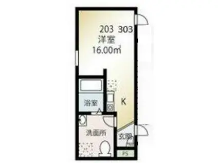 フィオーネ北千住(ワンルーム/3階)の間取り写真