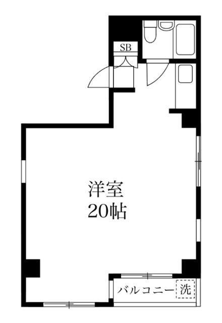 牧ビル(ワンルーム/4階)の間取り写真