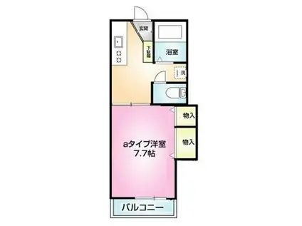 コーポプラグレス(1K/1階)の間取り写真