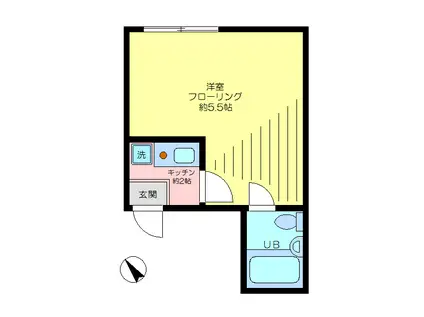 菅田ビル(1K/3階)の間取り写真