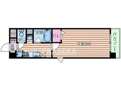 AHBONII(1K/3階)の間取り写真