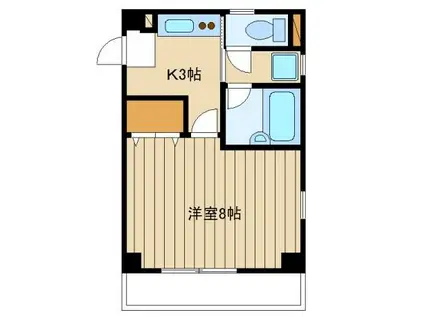 プリムヴェール(1K/1階)の間取り写真