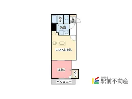 サングリーム(1LDK/5階)の間取り写真