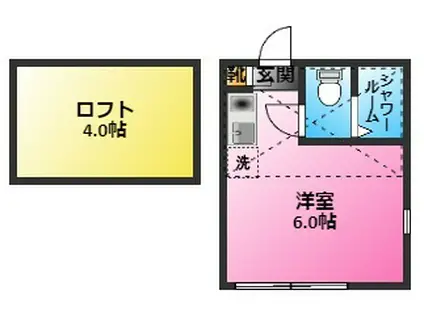 さくら元住吉(ワンルーム/1階)の間取り写真