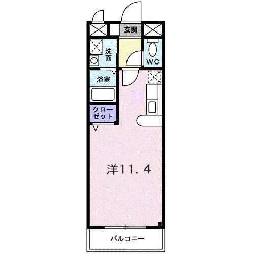 ベルコート西新井(ワンルーム/2階)の間取り写真