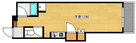 和秀中広ビル(ワンルーム/4階)の間取り写真