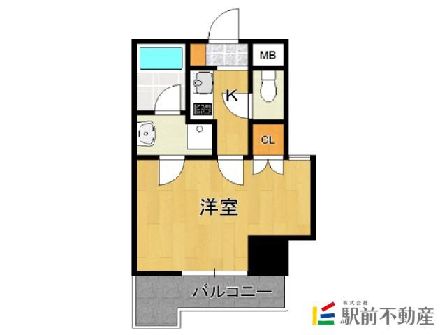 エンクレスト白金(1K/6階)の間取り写真