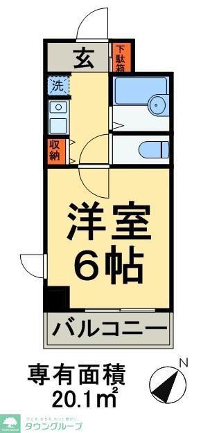 フローレンスビレッジIII(1K/5階)の間取り写真