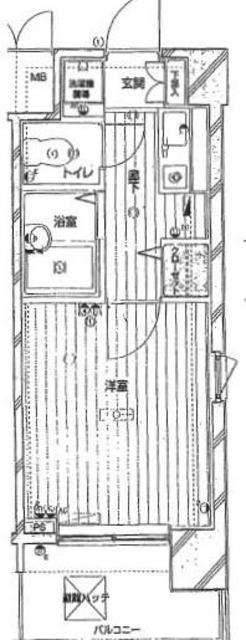 菱和パレス護国寺(1K/5階)の間取り写真