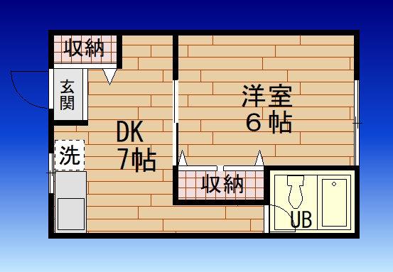 COLLECTION福島西(1DK/4階)の間取り写真