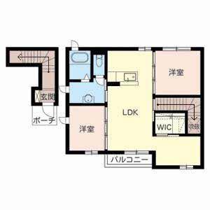 レジデンス保田II(2LDK/2階)の間取り写真
