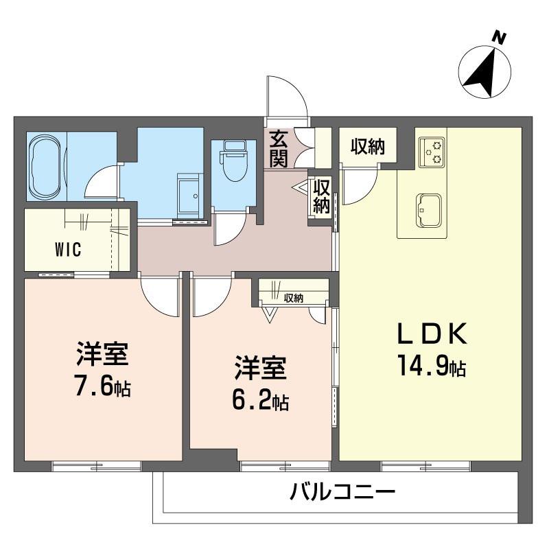 シャーメゾンRICHE(2LDK/3階)の間取り写真