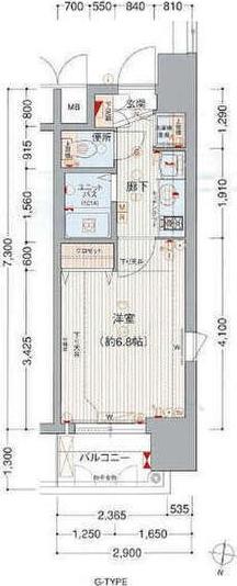 プレサンス名古屋駅前ヴェルロード(1K/10階)の間取り写真