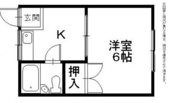 コーポ伊藤(1K/1階)の間取り写真