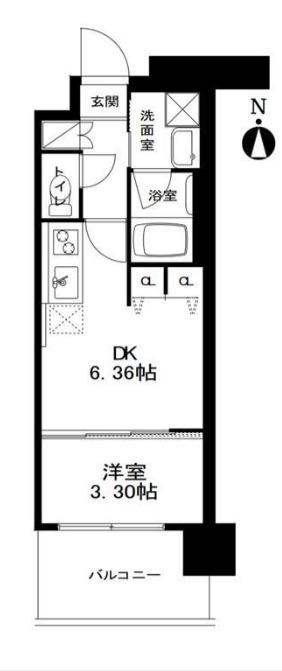 アーバネックス西長堀(1DK/7階)の間取り写真