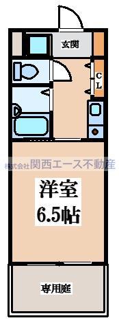 中島ハイツ(1K/1階)の間取り写真