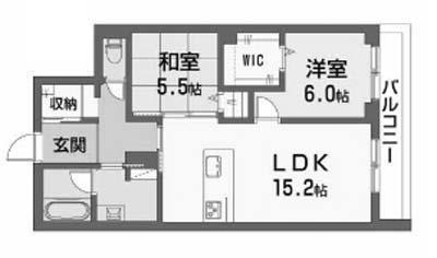 シャーメゾン ルート33(2LDK/3階)の間取り写真