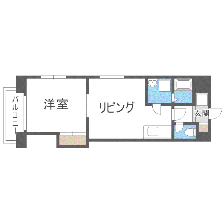 カノントヨヒラ(1LDK/3階)の間取り写真