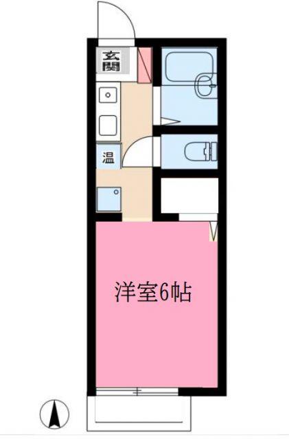 パークサイド五才美(1K/1階)の間取り写真