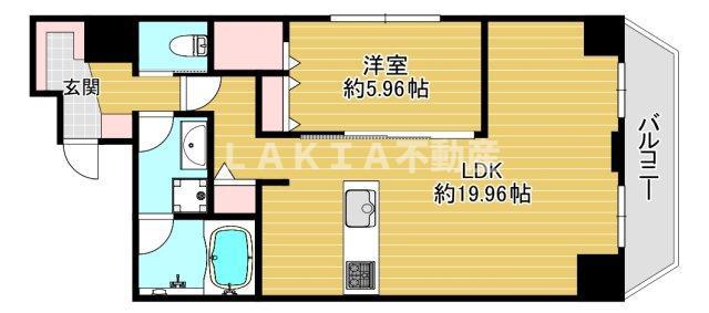 BANIX北堀江(2LDK/11階)の間取り写真