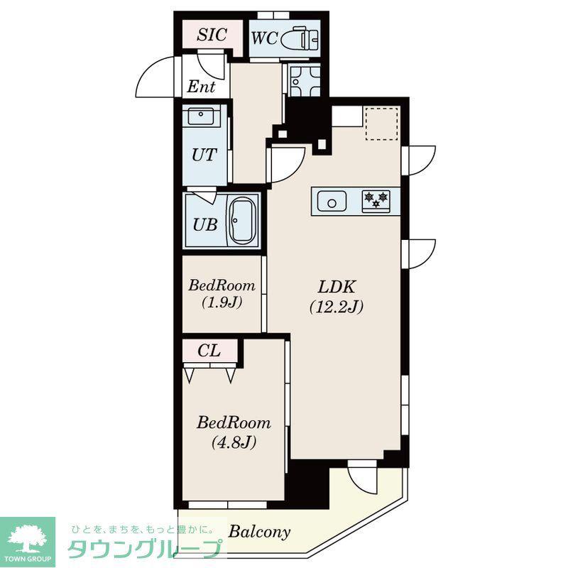 S-RESIDENCE瑞江(2LDK/6階)の間取り写真
