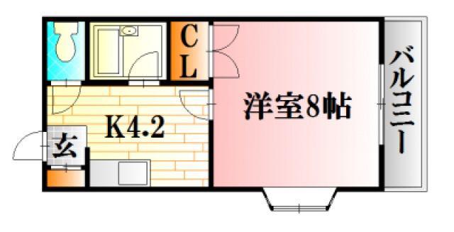 D.D.BLD(1K/2階)の間取り写真