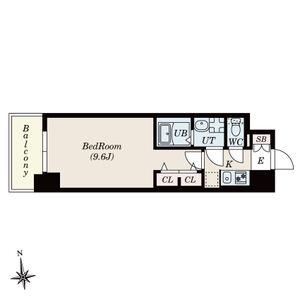 SーRESIDENCE岡崎公園AUREATE(1K/3階)の間取り写真
