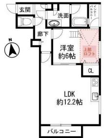 VILLA神戸北町(1LDK/2階)の間取り写真