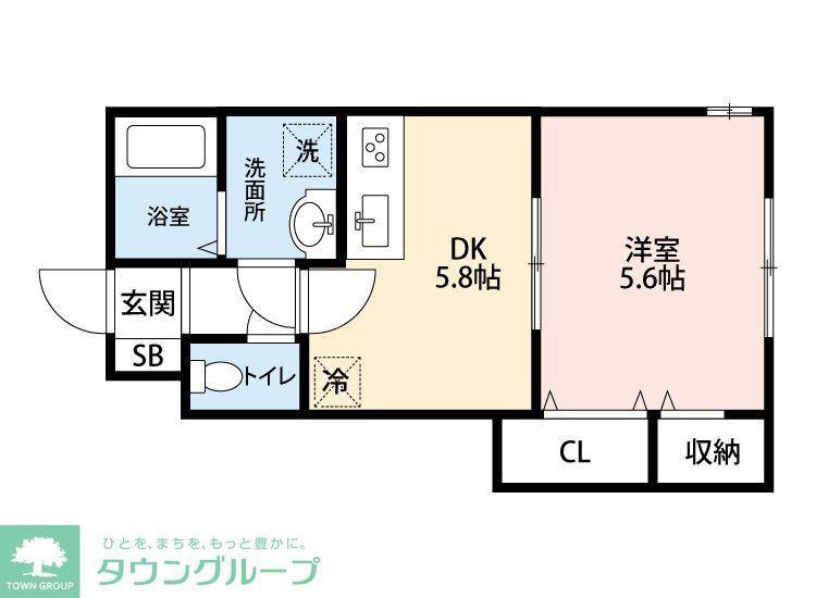 ナリトモ矢作A(1DK/1階)の間取り写真