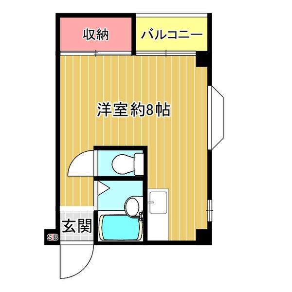 サントピア阿波座A棟(ワンルーム/5階)の間取り写真