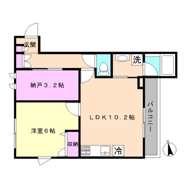 イトーハイツ江古田II(1SLDK/2階)の間取り写真