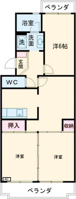 プレミール花岡(3LDK/2階)の間取り写真