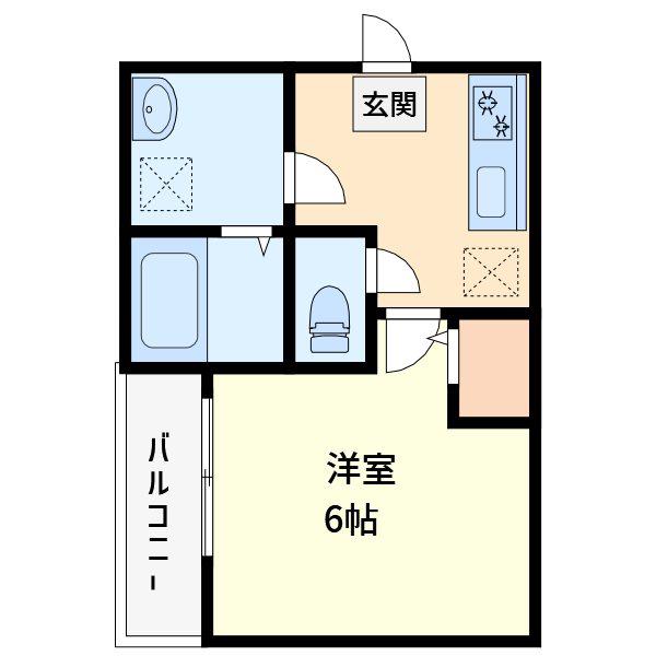 COLORS I(1K/3階)の間取り写真