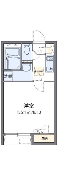 レオネクストプランドール(1K/1階)の間取り写真