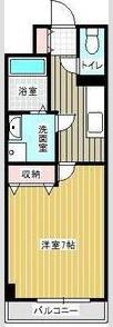 フォンテーヌST(1K/7階)の間取り写真