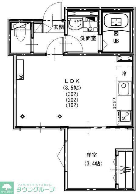 KEIAI RESIDENCE 宮原III(1LDK/2階)の間取り写真