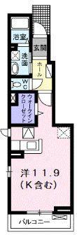 ガーデンハウス曙(ワンルーム/1階)の間取り写真