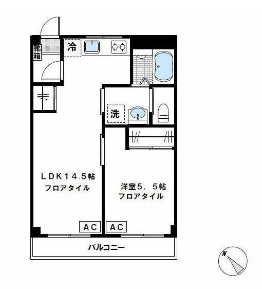 ソレイユ(1LDK/2階)の間取り写真