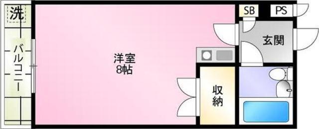 ハイツホワイトヘロン(ワンルーム/3階)の間取り写真