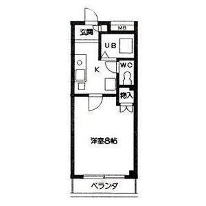 エトワール・K(1K/2階)の間取り写真