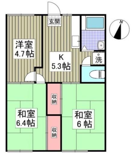 堀コーポラス(3K/1階)の間取り写真