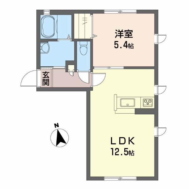 シャーメゾンラフィーネ(1LDK/1階)の間取り写真