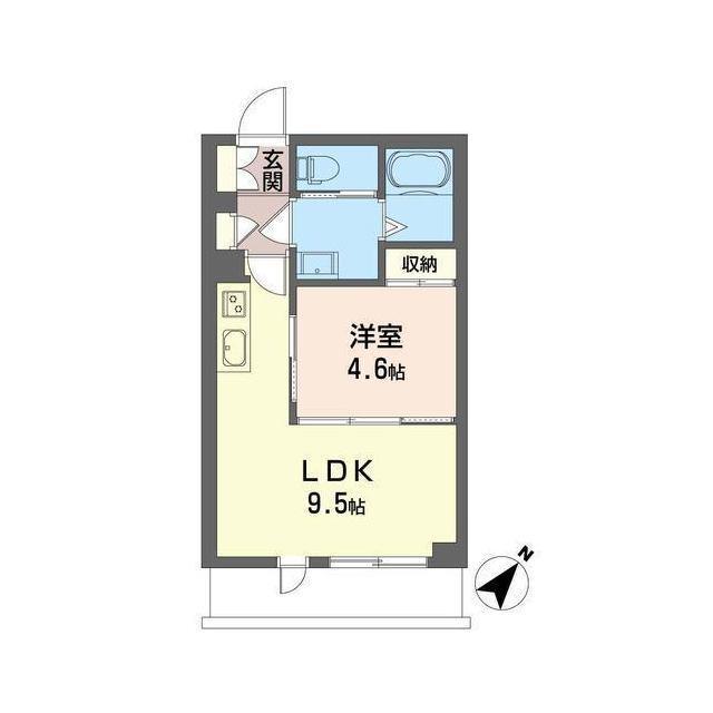 ドルフアルジョン(1LDK/1階)の間取り写真