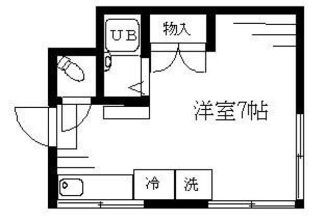 越後ハウス(ワンルーム/2階)の間取り写真