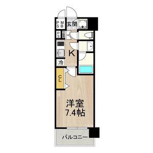 セノアタワー泉(1K/5階)の間取り写真